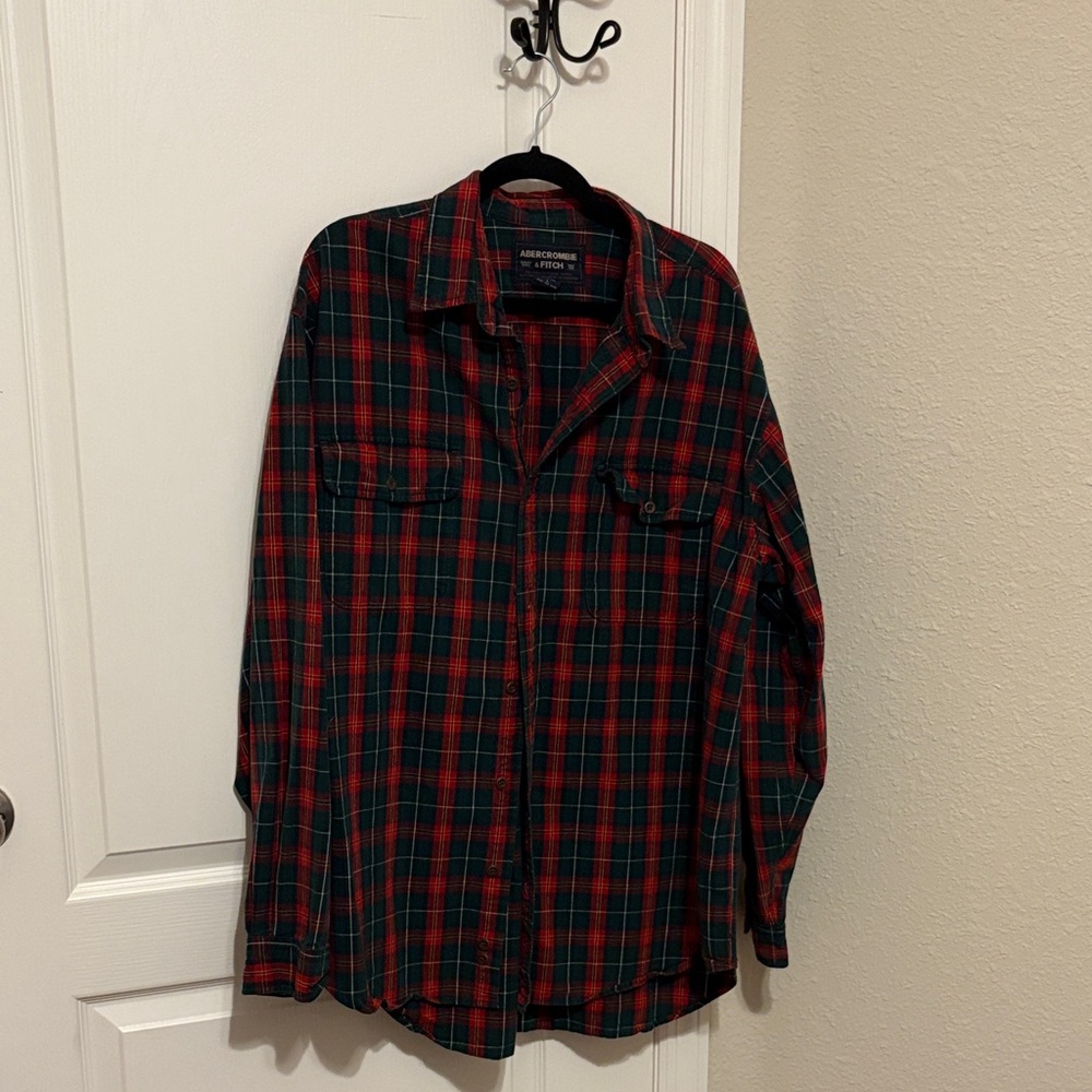 Abercrombie & Fitch Men's Festive Plaid Shirt
